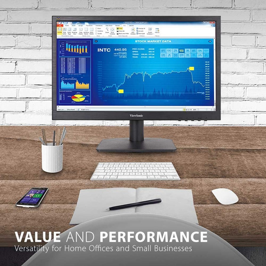 ViewSonic VA1903H 19-Inch WXGA 1366x768p 16:9 Widescreen Monitor with Enhanced View Comfort, Custom ViewModes and HDMI for Home and Office VA1903H