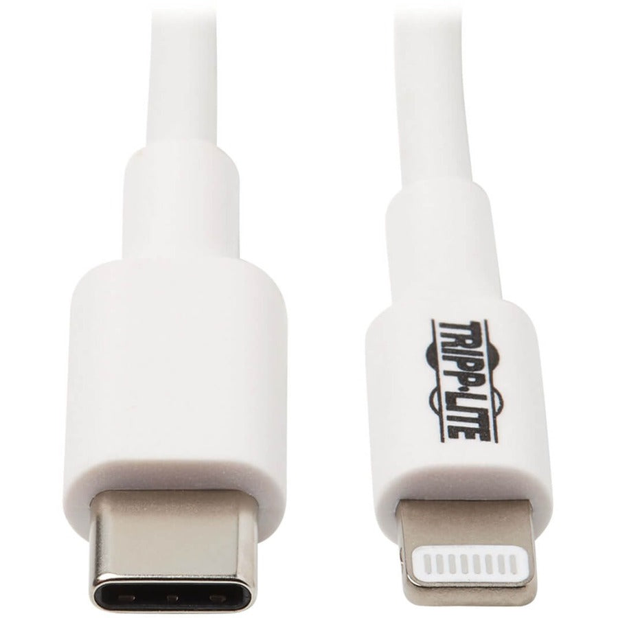Eaton Tripp Lite Series USB-C to Lightning Sync/Charge Cable (M/M), MFi Certified, White, 3 ft. (0.9 m) M102-003-WH