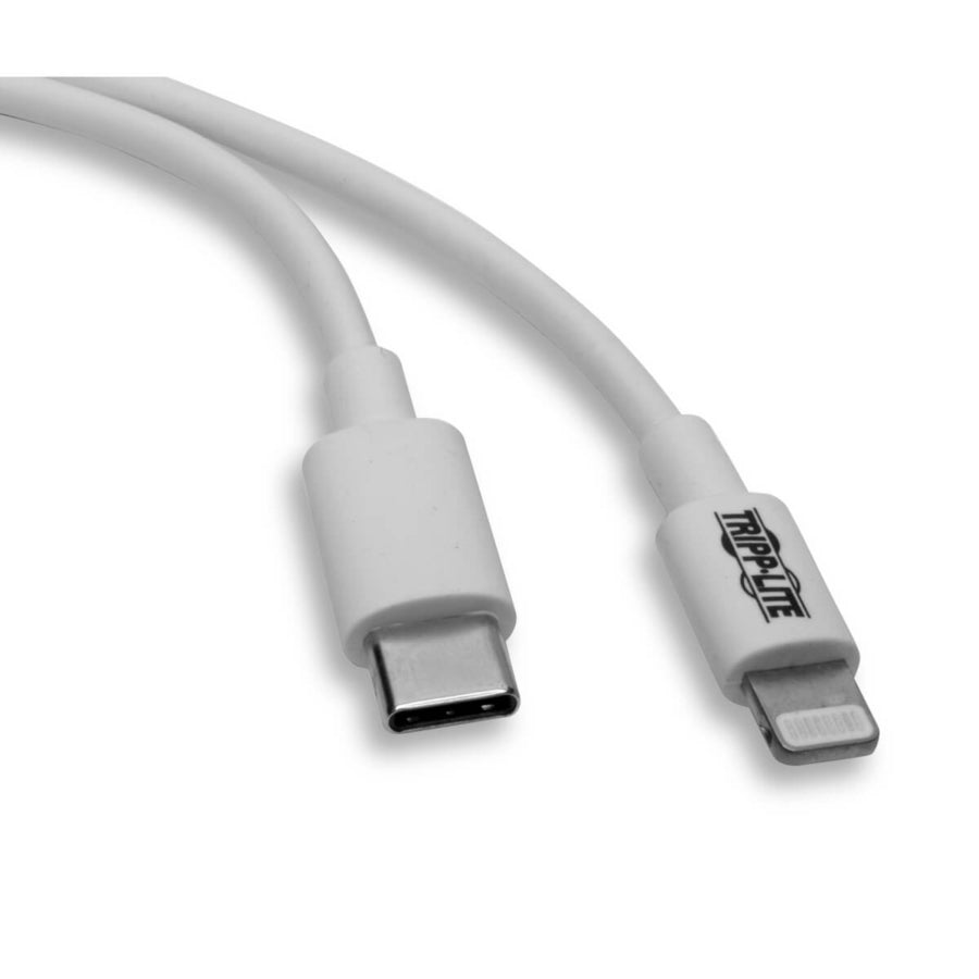 Eaton Tripp Lite Series USB-C to Lightning Sync/Charge Cable (M/M), MFi Certified, White, 3 ft. (0.9 m) M102-003-WH
