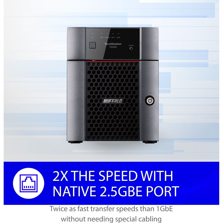 BUFFALO TeraStation 3420 4-Bay SMB 16TB (4x4TB) Desktop NAS Storage w/ Hard Drives Included TS3420DN1604