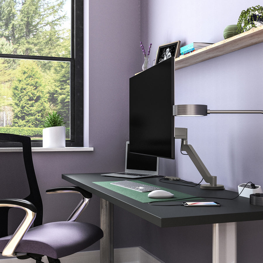 Chief Koncis Single Arm Desk Mount - For Displays 10-32" - Silver DMA1S