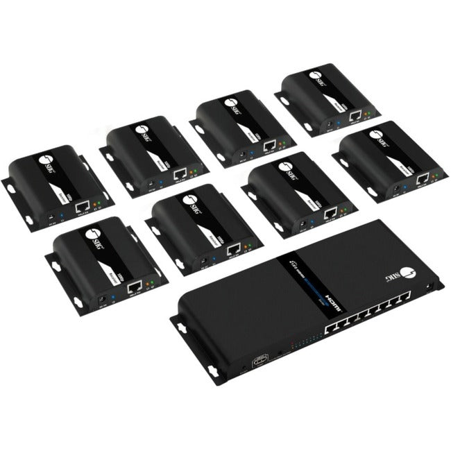 SIIG 1x8 1080p HDMI Splitter HDbitT over IP Extender Kit - 120m CE-H26W11-S1