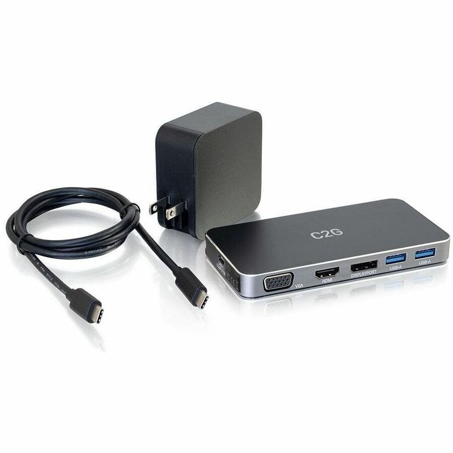 C2G Dual Monitor Docking Station Kit - Includes USB C Docking Station, 6ft HDMI Cable, and HDMI to DP Cables C2G54477