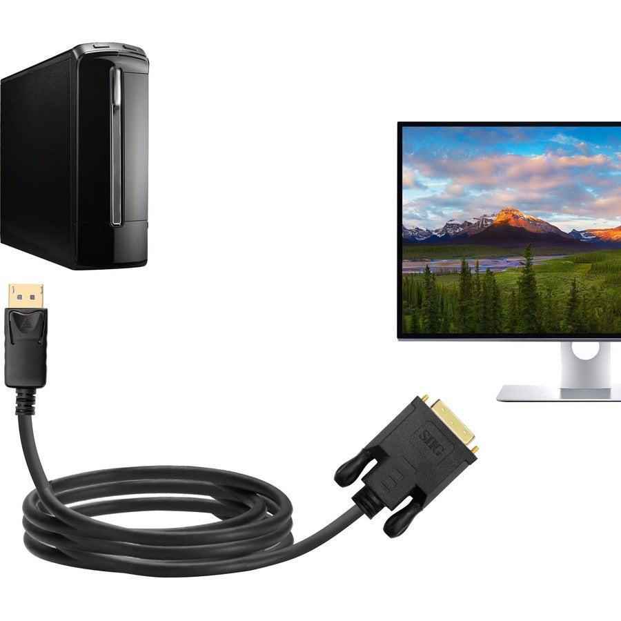 SIIG DisplayPort to DVI 6ft Cable CB-DP1V12-S1