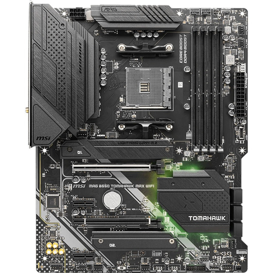 MSI MAG B550 TOMAHAWK MAX WIFI Desktop Motherboard - AMD B550 Chipset - Socket AM4 - ATX B550TMHWKMWI