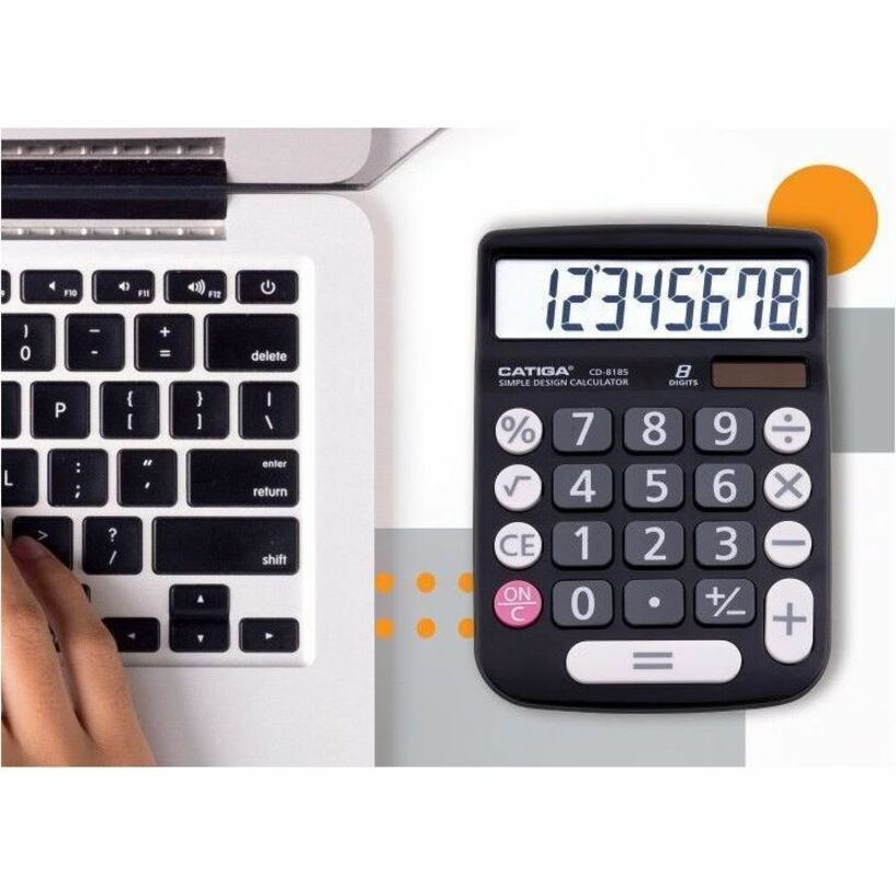 Adesso CD-8185B 8 Digits Basic Calculator (Black) CD-8185B