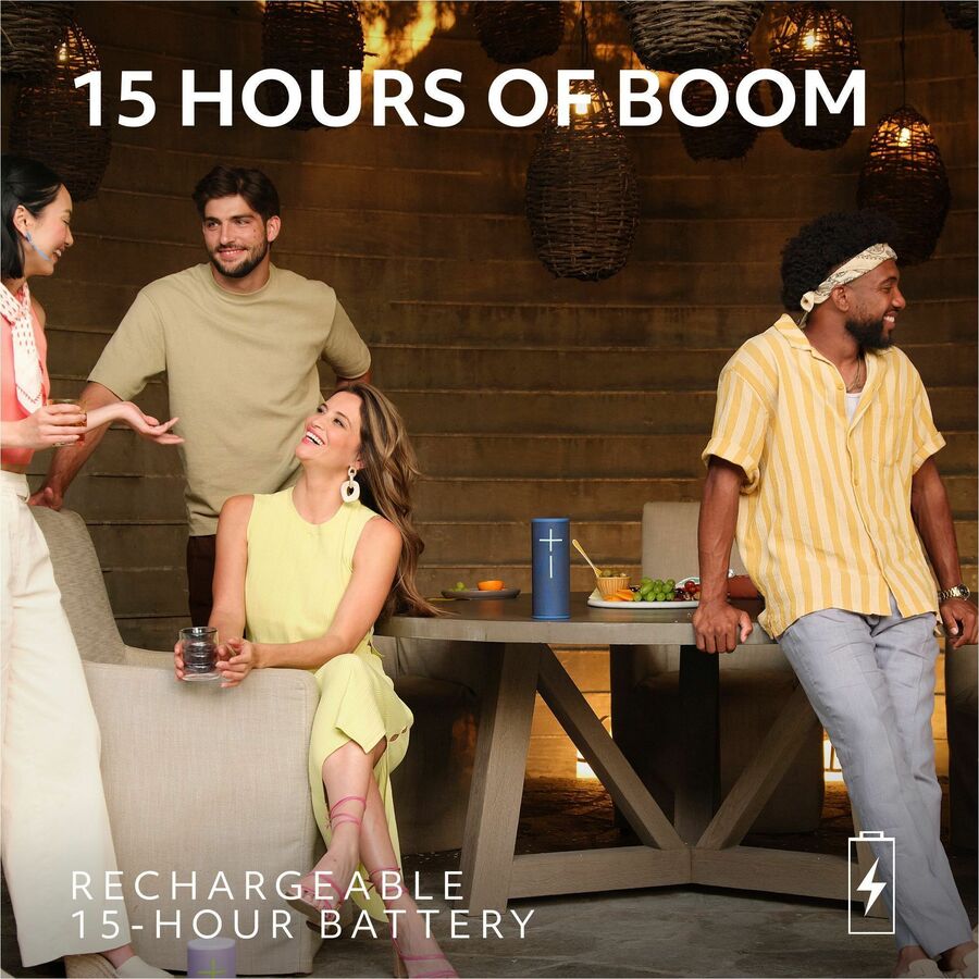 Ultimate Ears BOOM 4 Portable Waterproof Bluetooth Speaker With 360-Degree, Bold, Immersive, Crystal-Clear Sound, Floating Speaker With 15-Hour Battery and 147ft (45m) Range, Black 984-001963