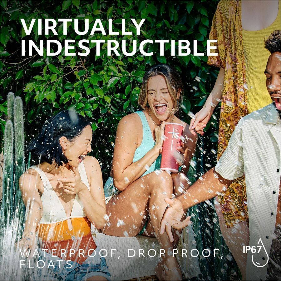 Ultimate Ears MEGABOOM 4 Portable Waterproof Bluetooth Speaker With Powerful 360-Degree Sound and Thundering Bass, Floating Speaker With 20-Hour Battery and 147ft (45m) Range, Red 984-001994