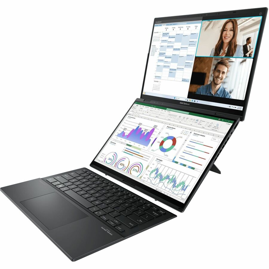 Asus ZenBook Duo UX8406 UX8406MA-DS76T 14" Touchscreen Detachable 2 in 1 Notebook - Full HD - Intel Core Ultra 7 155H - Intel Evo Platform - 16 GB - 1 TB SSD - Inkwell Gray UX8406MA-DS76T