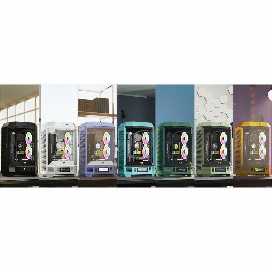 Thermaltake The Tower 300 Matcha Green Micro Tower Chassis CA-1Y4-00SEWN-00