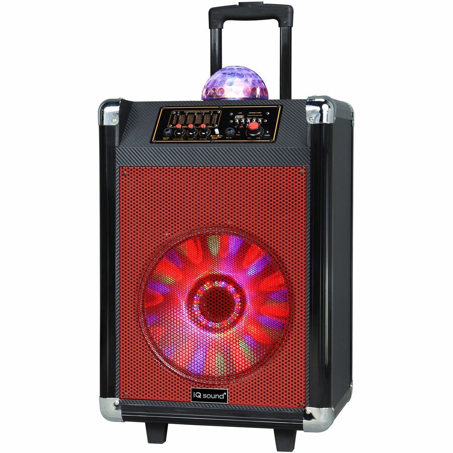 Supersonic IQ-3612DJBT Portable Bluetooth Speaker System - 30 W RMS - Red IQ-3612DJBT-RED