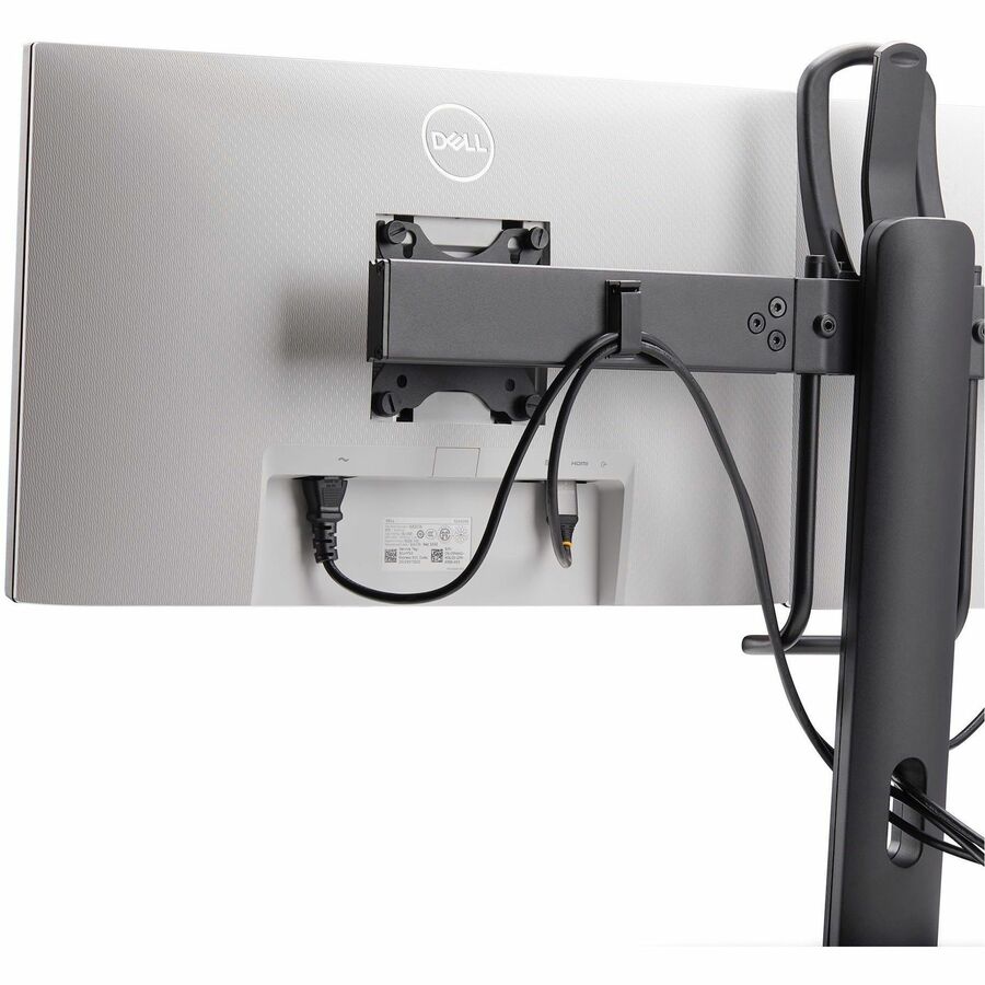 StarTech.com Crossbar Dual Monitor Desk Stand For 27inch Screens, Max Cap 26.4lb, VESA Mount 75x75/100x100, Toolless Height Adjustment 2MC1S-MONITOR-STAND