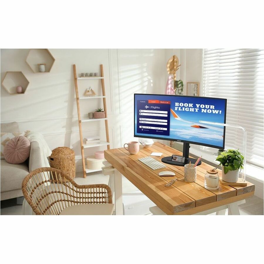 MSI Modern MD342CQP 34" Class UW-QHD Curved Screen LCD Monitor - 21:9 - Black, White ModernMD342CQP