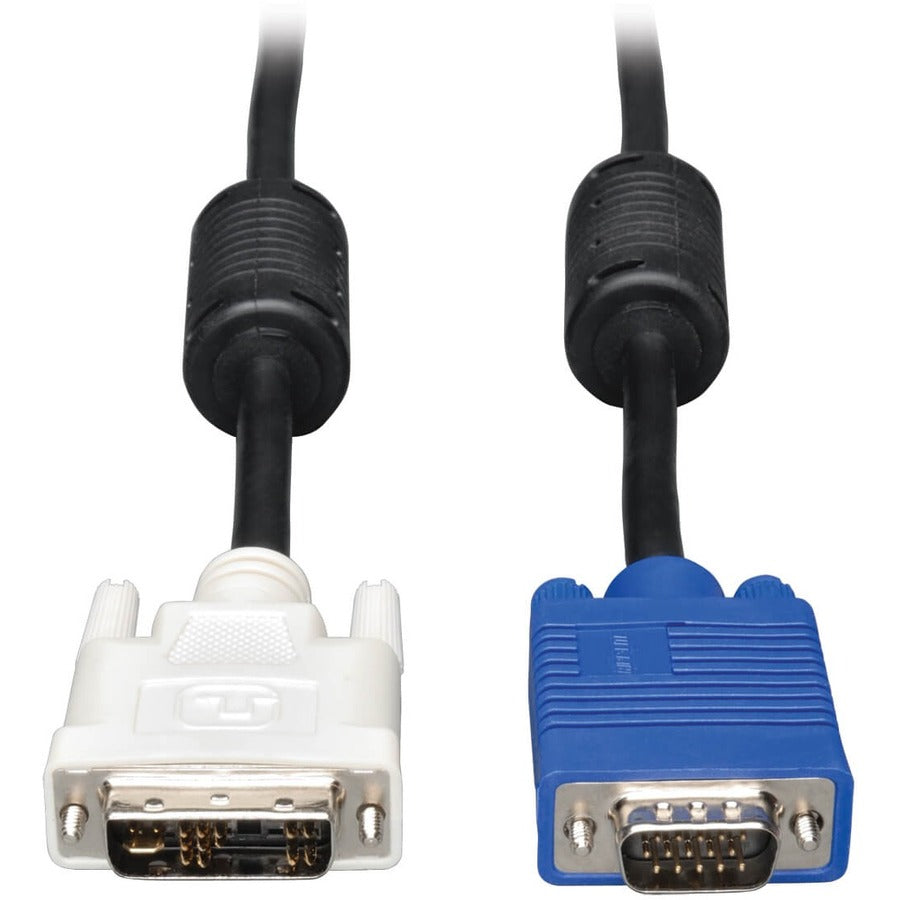 Eaton Tripp Lite Series DVI to VGA High-Resolution Adapter Cable with RGB Coaxial (DVI-A to HD15 M/M), 10 ft. (3.1 m) P556-010