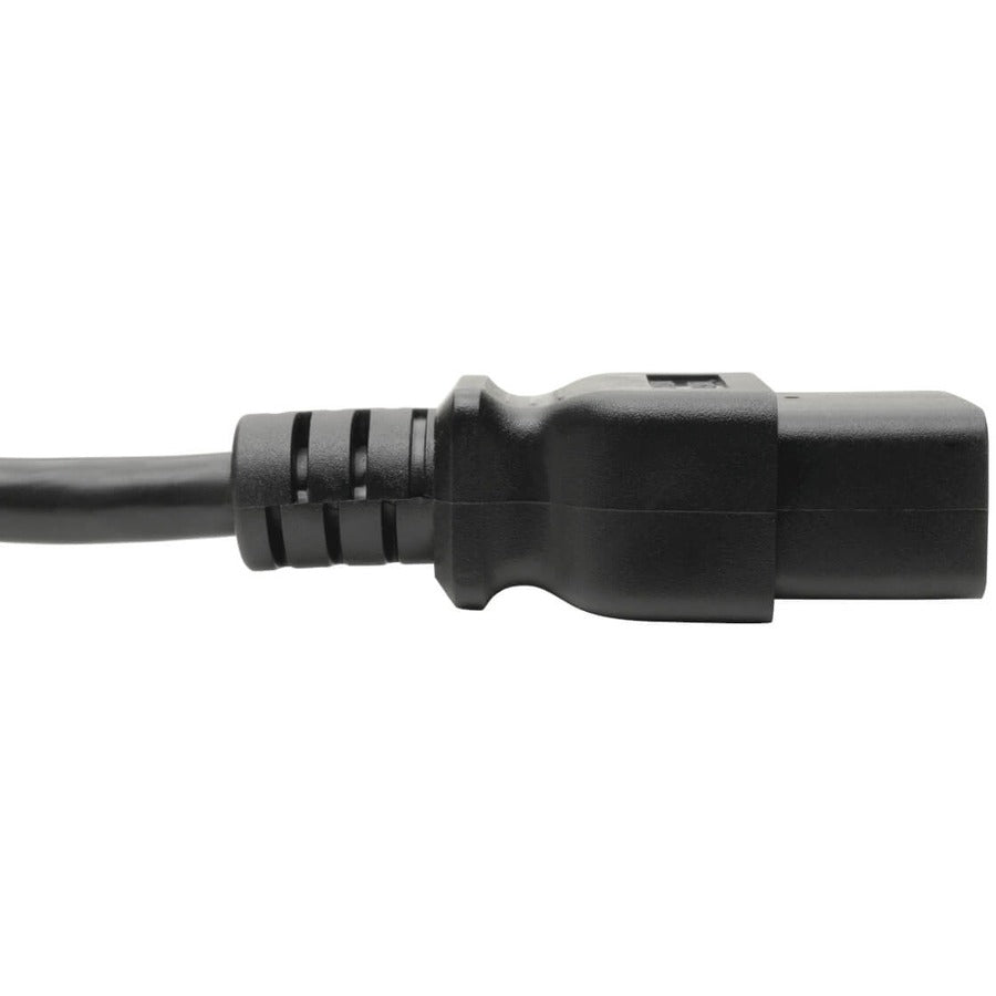 Eaton Tripp Lite Series Computer Power Cord, C19 to NEMA 5-15P - Heavy-Duty, 15A, 125V, 14 AWG, 10 ft. (3.05 m), Black P034-010