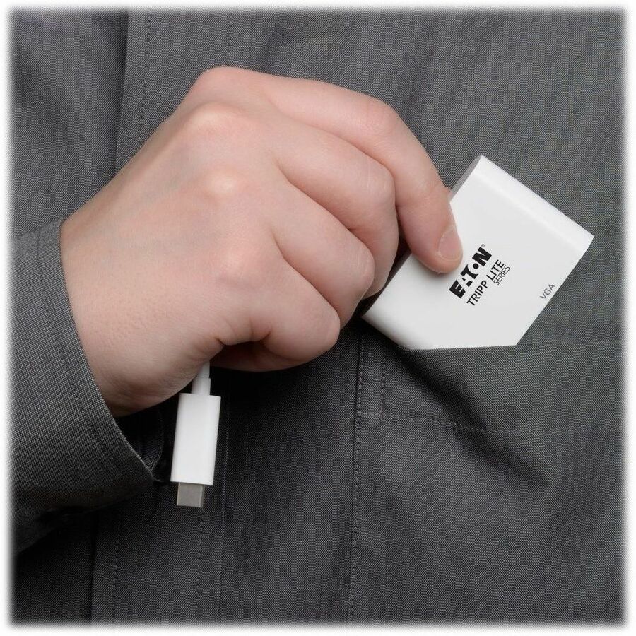 Eaton Tripp Lite Series USB-C to VGA Adapter with PD Charging, White U444-06N-V-C