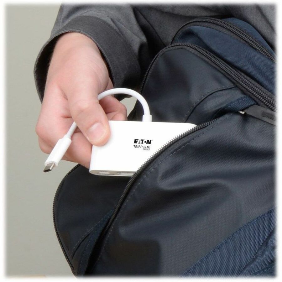 Eaton Tripp Lite Series USB-C Multiport Adapter, USB 3.x (5Gbps), USB-A/C Hub Ports, Card Reader and 60W PD Charging, White U460-002-2AM-C