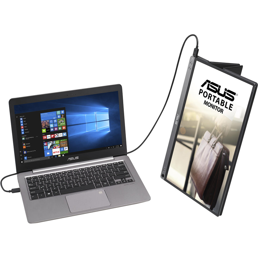 Asus ZenScreen MB16AC 16" Class Full HD LCD Monitor - 16:9 - Dark Gray, Black MB16AC