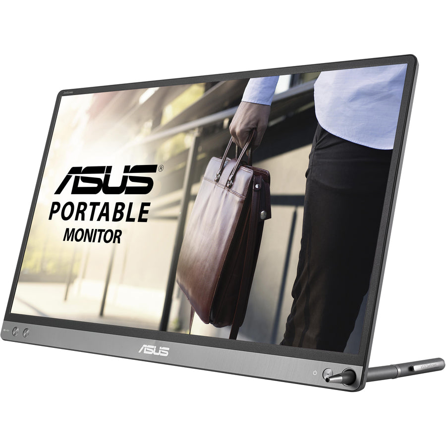 Asus ZenScreen MB16AC 16" Class Full HD LCD Monitor - 16:9 - Dark Gray, Black MB16AC