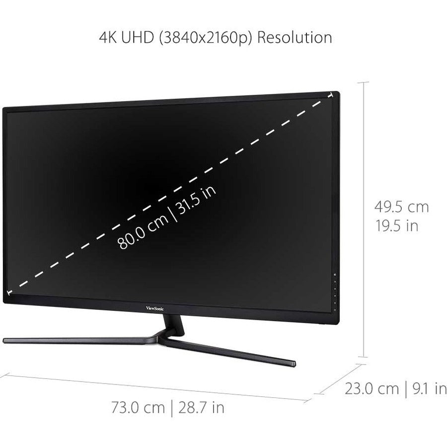 ViewSonic VX3211-4K-MHD 32 Inch 4K UHD Monitor with 99% sRGB Color Coverage, HDR10, FreeSync, HDMI, DisplayPort VX3211-4K-MHD