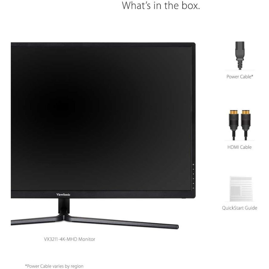 ViewSonic VX3211-4K-MHD 32 Inch 4K UHD Monitor with 99% sRGB Color Coverage, HDR10, FreeSync, HDMI, DisplayPort VX3211-4K-MHD