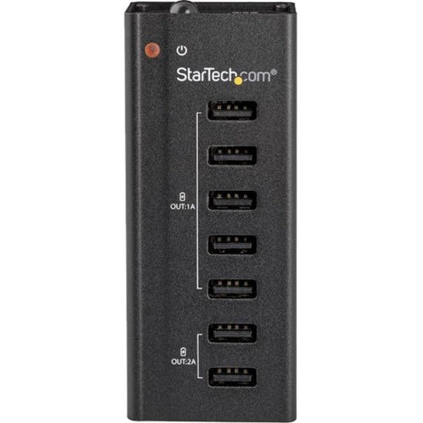 StarTech.com 7 Port USB Charging Station with 5x 1A Ports and 2x 2A Ports - USB Charging Strip for Multiple Devices - Smart Charging Capabilities - Wall-Mount Bracket ST7C51224