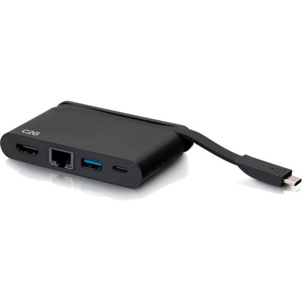 C2G USB C Dock with HDMI, USB, Ethernet, USB C & Power Delivery up to 100W C2G54455