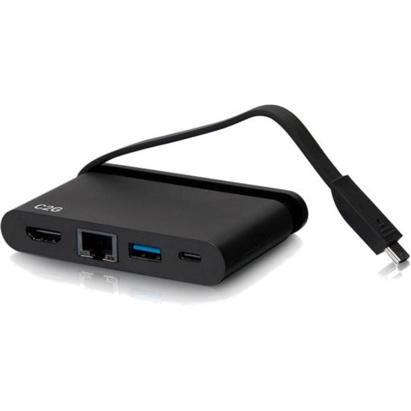 C2G USB C Dock with HDMI, USB, Ethernet, USB C & Power Delivery up to 100W C2G54455