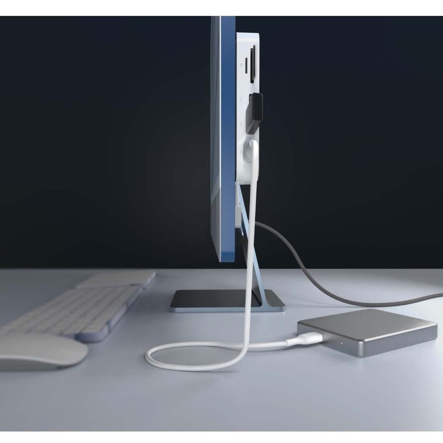 Belkin USB-C 6-in-1 Hub with Mount - USB-C Docking Station with Micro SD Card Reader - Compatible w/ MacBook, Chromebook INC011TTWH