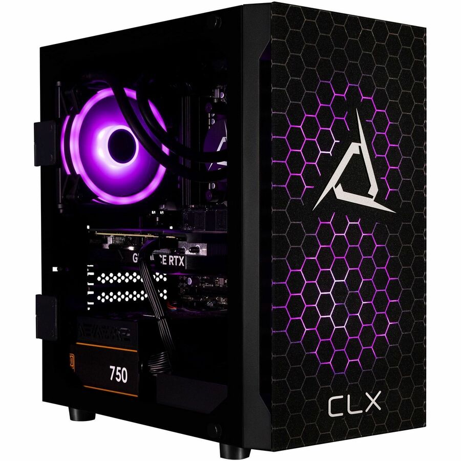 CLX SET TGMSETRTA3503BM Gaming Desktop Computer - AMD Ryzen 7 7700X - 32 GB - 2 TB HDD - 1 TB SSD - Mid-tower - Matte Black TGMSETRTA3503BM