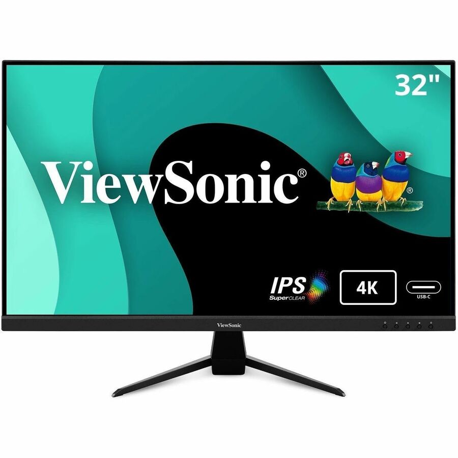 ViewSonic VX3267U-4K 4K UHD 32 Inch IPS Monitor with 65W USB C, HDR10 Content Support, Ultra-Thin Bezels, Eye Care, HDMI, and DP Input VX3267U-4K