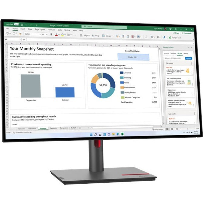 Lenovo ThinkVision P27h-30 27" Class WQHD LCD Monitor - 16:9 63A1ZAR1US