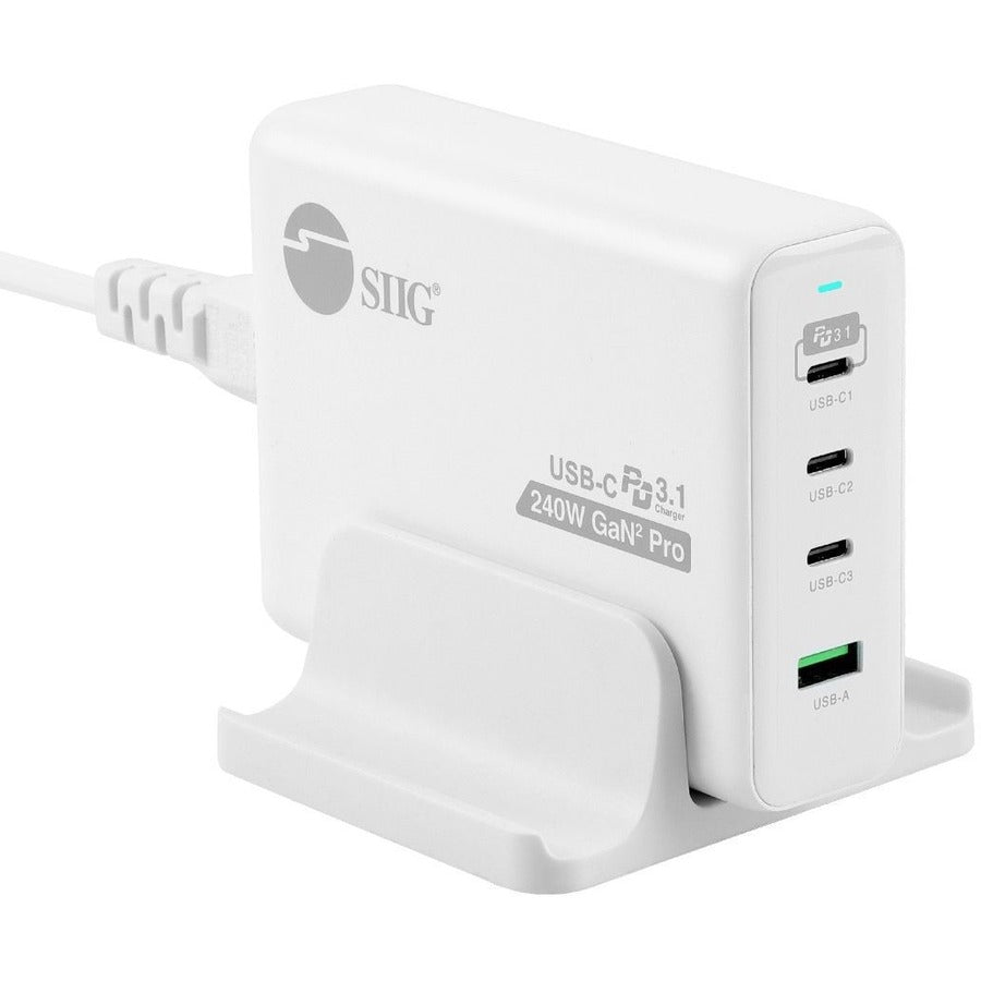 SIIG 240W GaN PD 3.1 Charger - 3C1A AC-PW1X11-S1