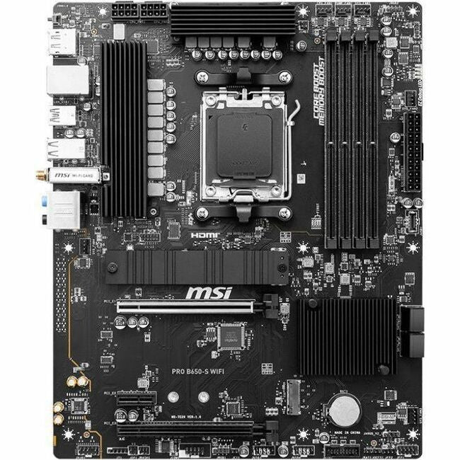 MSI PRO B650-S WIFI Desktop Motherboard - AMD B650 Chipset - Socket AM5 - ATX PRO B650-S WIFI