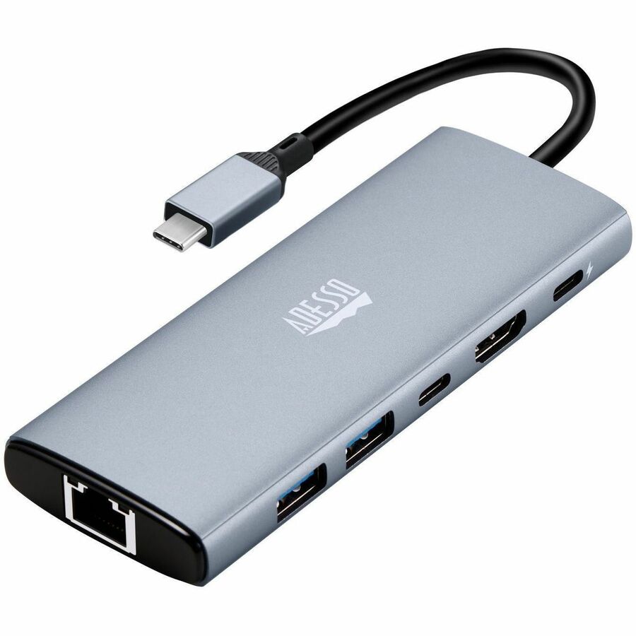 Adesso AUH-4035 7 in 1 Docking Station, Supports USB C to x1 4K HDMI, 3x USB-A 3.2, 1x PD, 1x Micro SD, 1x SD Card AUH-4035