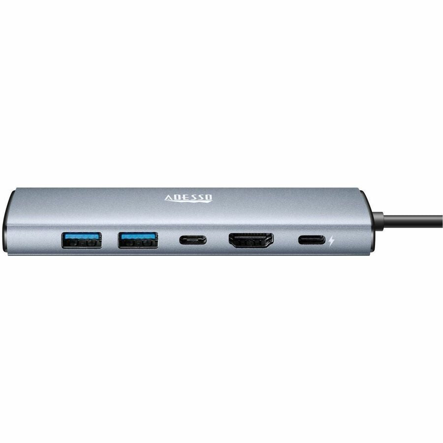 Adesso AUH-4035 7 in 1 Docking Station, Supports USB C to x1 4K HDMI, 3x USB-A 3.2, 1x PD, 1x Micro SD, 1x SD Card AUH-4035