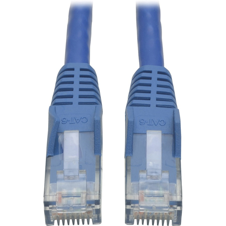 Eaton Tripp Lite Series Cat6 Gigabit Snagless Molded (UTP) Ethernet Cable (RJ45 M/M), PoE, Blue, 50 ft. (15.24 m) N201-050-BL