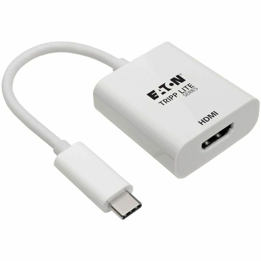 Eaton Tripp Lite Series USB-C to HDMI Adapter (M/F) - 4K 60 Hz, HDCP 2.2, White U444-06N-HD4K6W