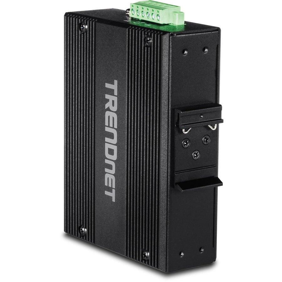 TRENDnet 6-Port Hardened Industrial Unmanaged Gigabit 10/100/1000Mbps DIN-Rail Switch, 4 x Gigabit PoE+ Ports, 2 x Dedicated SFP Slots, Lifetime Protection, Black, TI-PG62B TI-PG62B