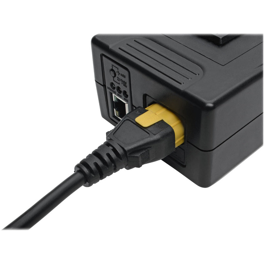 Eaton Tripp Lite Series Plug-Lock Inserts, C13 Power Cord to C14 Outlet, Yellow, 100 Pack PLC14YW