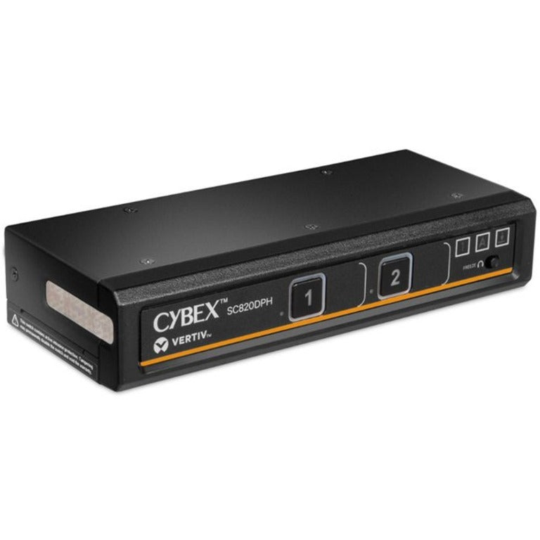 VERTIV Cybex SC820DPH-400 KVM SwitchboxVertiv Cybex SC800 Secure KVM | Single Head | 2 Port Universal DisplayPort | NIAP version 4.0 Certified (SC820DPH-400) SC820DPH-400