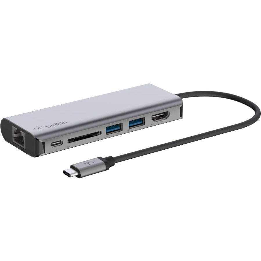 Belkin USB-C 6-in-1 Multiport Adapter, Laptop Docking Station, 4k HDMI, 100W Power Delivery AVC008BTSGY