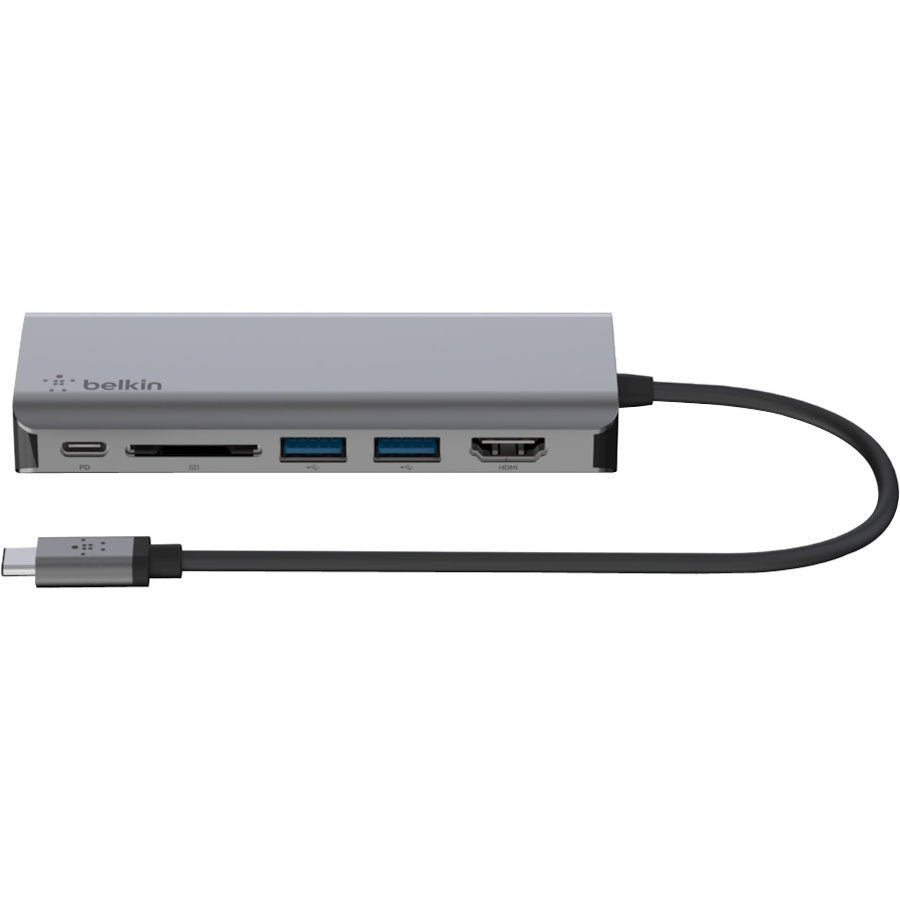 Belkin USB-C 6-in-1 Multiport Adapter, Laptop Docking Station, 4k HDMI, 100W Power Delivery AVC008BTSGY
