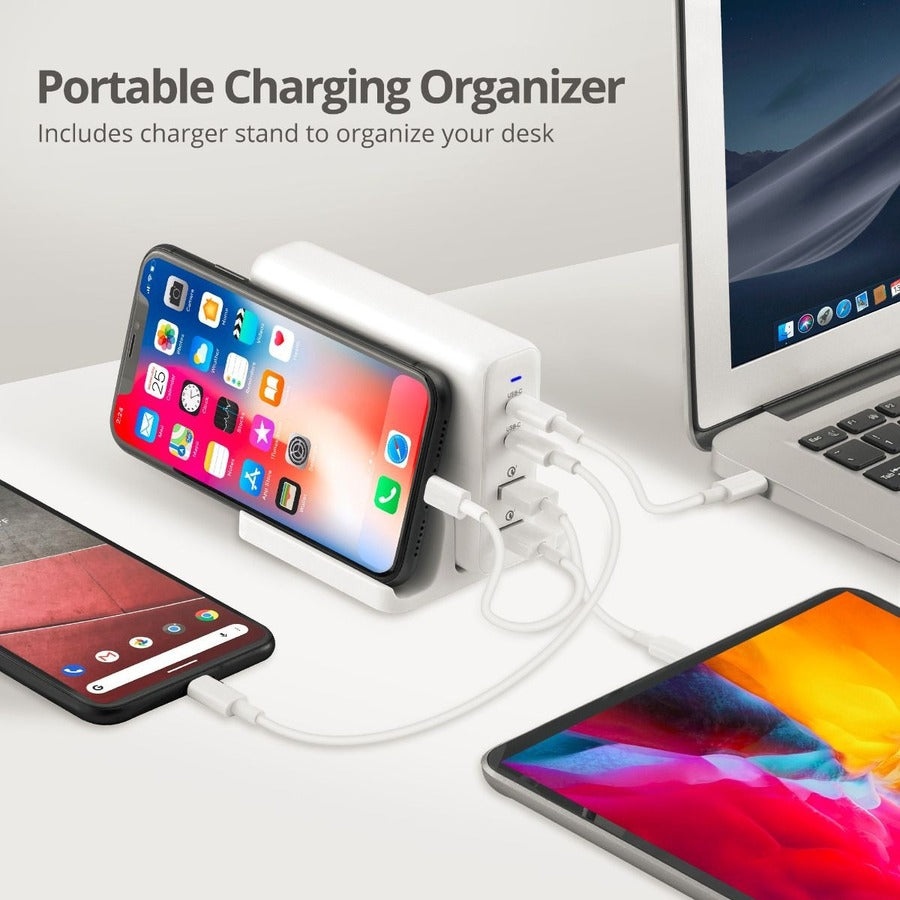 SIIG 100W Dual USB-C PD 3.0 PPS & QC 3.0 Combo Power Charger - White AC-PW1P11-S1