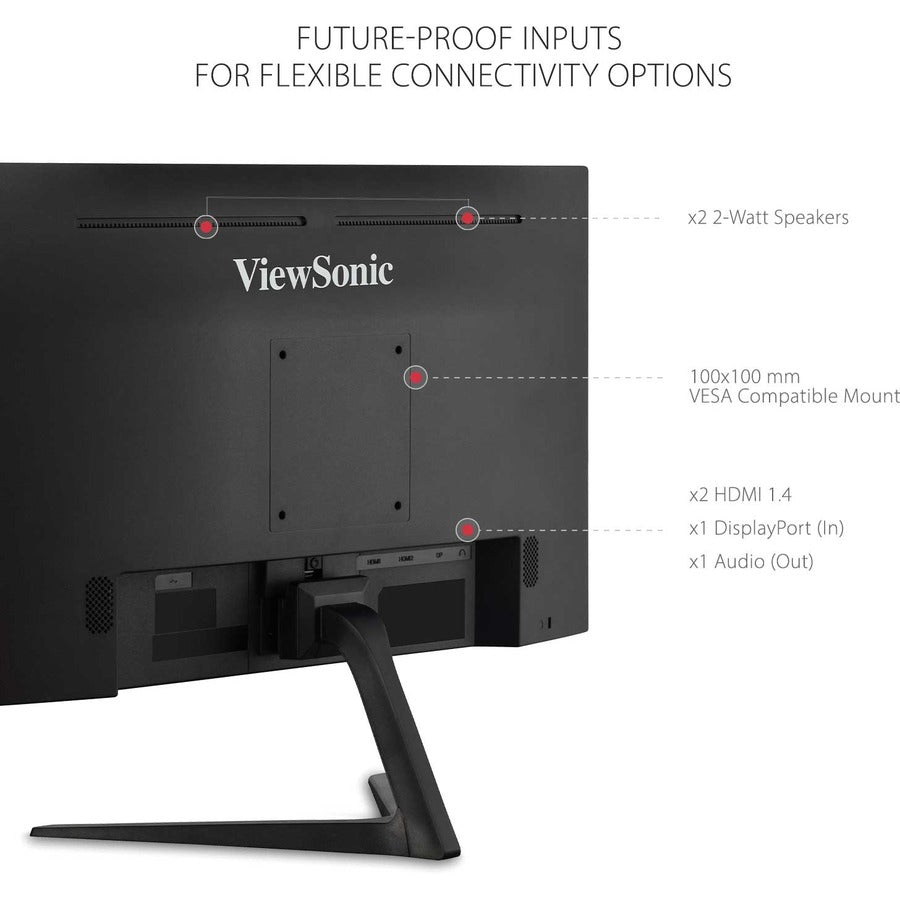 ViewSonic OMNI VX2418-P-MHD 24 Inch 1080p 1ms 165Hz Gaming Monitor with FreeSync Premium, Eye Care, HDMI and DisplayPort VX2418-P-MHD