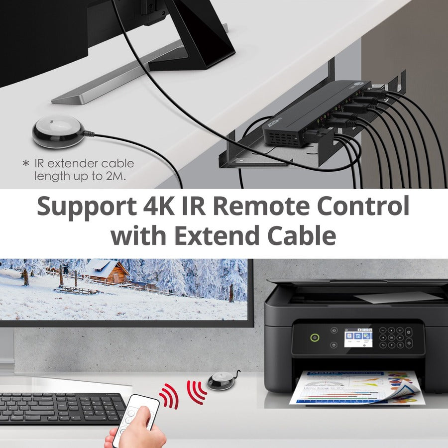 SIIG 4x1 DisplayPort 4K KVM USB 3.0 Switch with Remote Control CE-KV0D11-S1