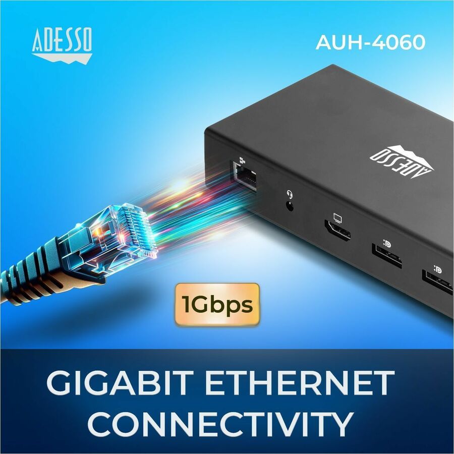 Adesso 12-in-1 USB-C Multi-Port Docking Station (TAA Compliant) AUH-4060