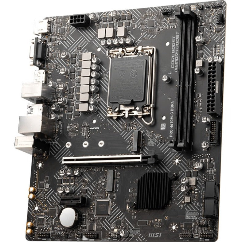 MSI H610M-G DDR4 Gaming Desktop Motherboard - Intel H610 Chipset - Socket LGA-1700 PROH610MGD4WIFI