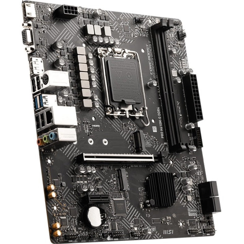 MSI H610M-G DDR4 Gaming Desktop Motherboard - Intel H610 Chipset - Socket LGA-1700 PROH610MGD4WIFI