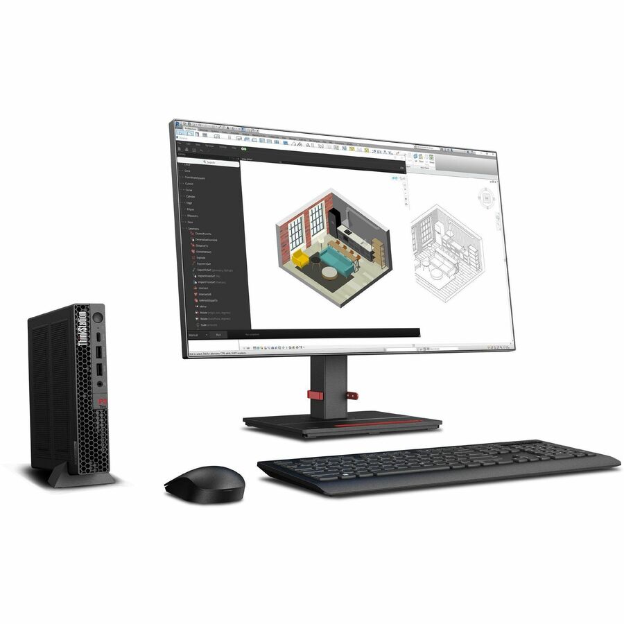 Lenovo ThinkStation P3 30H0006TUS Workstation - 1 x Intel Core i9 14th Gen i9-14900 - vPro Technology - 32 GB - 1 TB SSD - Tiny - Black 30H0006TUS